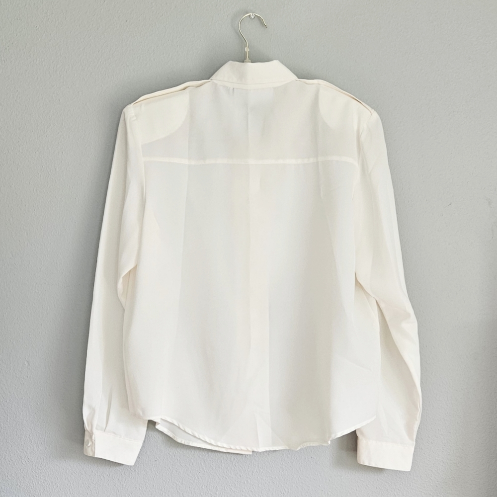 VINTAGE Claudia Richard Blouse in White - Picture 2 of 8